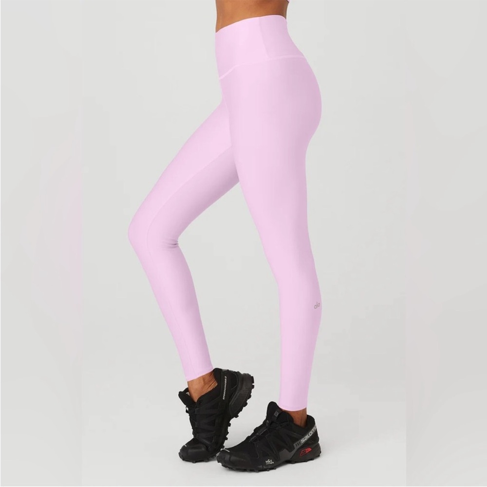Alo Yoga Airlift High Waist Sugar Plum Pink 7/8 Leggings XS Excellent Condition